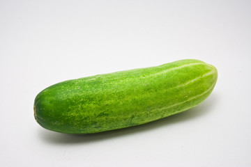fresh cucumber on white background