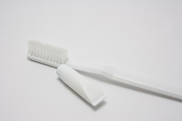 toothbrush and toothpaste