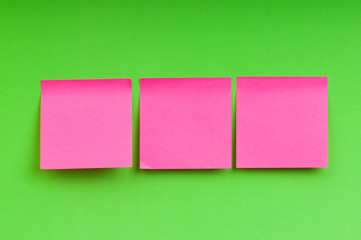 Reminder notes on the bright colorful paper