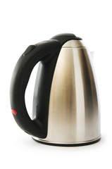 Shiny kettle isolated on the white background