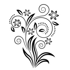 Swirl floral element