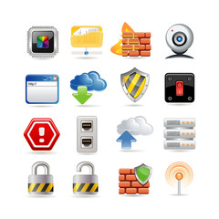 computer network icon set