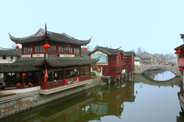 Fototapeta premium China,Shanghai water village qibao