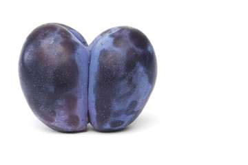 two plums heartshaped