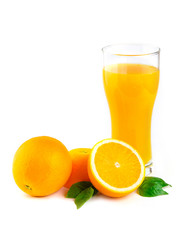 Arrangement of orange on a white background