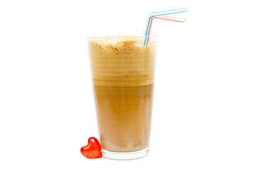 Greek cold coffee - frappe isolated on white