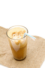Greek cold coffee - frappe isolated on white