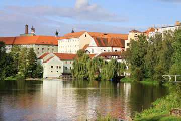 Fototapeta na wymiar The medieval town Pisek in Czech Republic