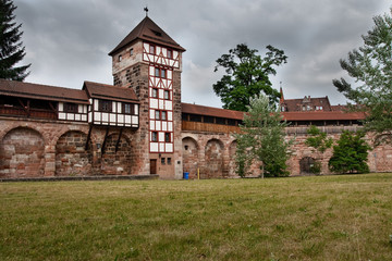 Fototapeta na wymiar Ściany wieży w Nurnberg