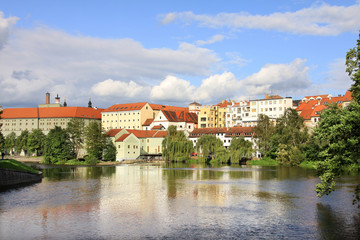 Obraz premium The colorful medieval town Pisek in Czech Republic