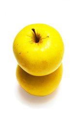 Apples fresh vegetable group on white background