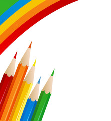 abstract retro vector paint pencils