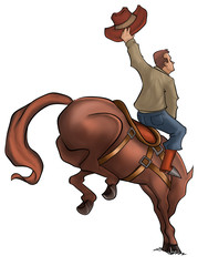 Ruckelndes Rodeo-Pferd