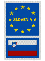 EU signs series - Slovenia (in English language), photo realisti
