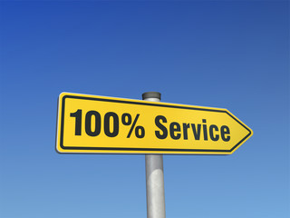 Wegweiser 100% Service