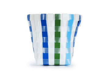 Colorful basket isolated on the white background