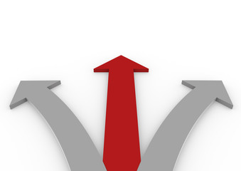 3D pfeile links rechts rot