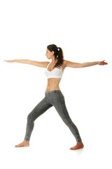 Fototapeta premium Young woman doing exercise