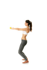 Young woman doing exercise