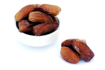 Date fruits o a plate