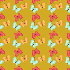 seamless background with butterflyes