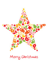Obraz premium Card -- Christmas star
