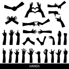 hands silhouettes