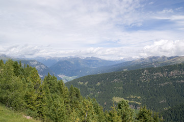Fototapeta na wymiar Dolomites landscape from Cermis