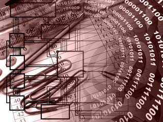 Abstract business background in reds