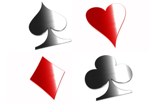 3D symbols of playing cards