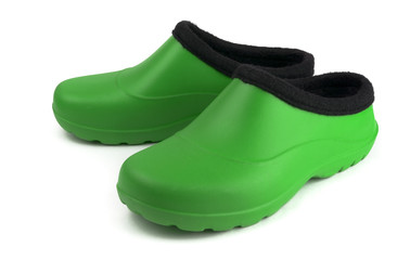 Green  rubber boots