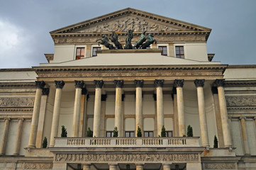 Great Theatre's front facade in Warsaw. Poland