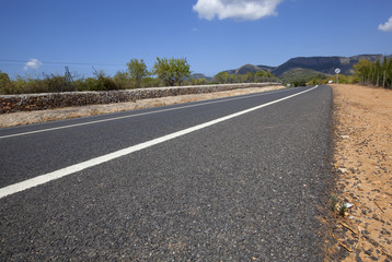 close-up of highway road