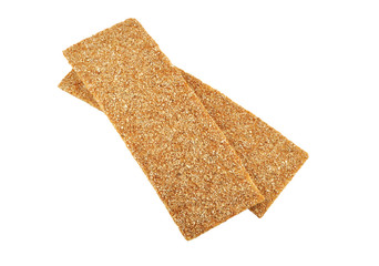 Crispbreads isolated on white background