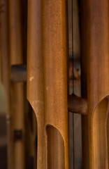 Bamboo wind chime texture