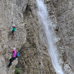 via ferrata climbers