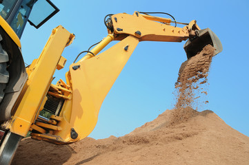 Excavator Loader with backhoe works