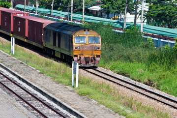 Fototapeta premium train and container