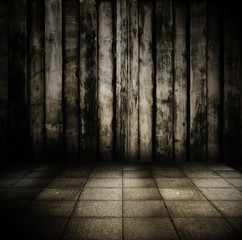 old metallic interior