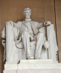 Statue of Abraham Lincoln at the Lincoln Memorial
