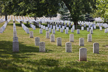 Headstones at the Arlington national Cemetery