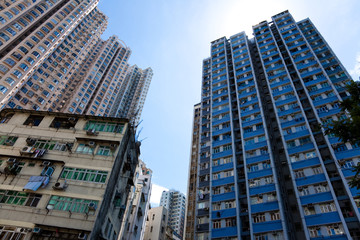 Fototapeta na wymiar Hongkong Hochhäuser