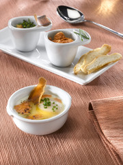 oeufs cocotte aux oursins