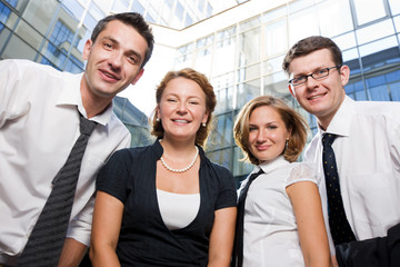 Obraz premium Happy office workers