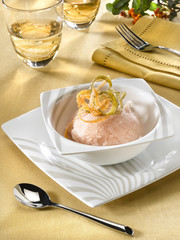 sorbet au pamplemousse et au citron