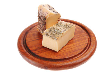 cheese on wood