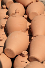 Naklejka na ściany i meble Stall of raw pottery