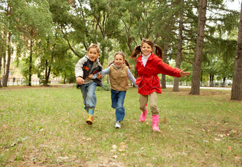 Obraz premium Running in park