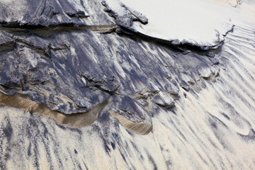 wind forms structures in the dunes at the beach