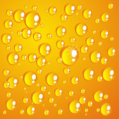 yellow background with brilliant drops © alfaolga